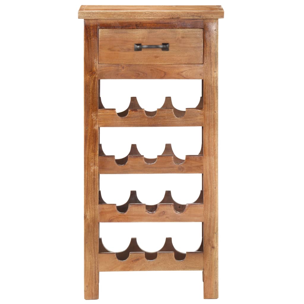 Botellero De Madera Maciza De Acacia 40X30X80 Cm