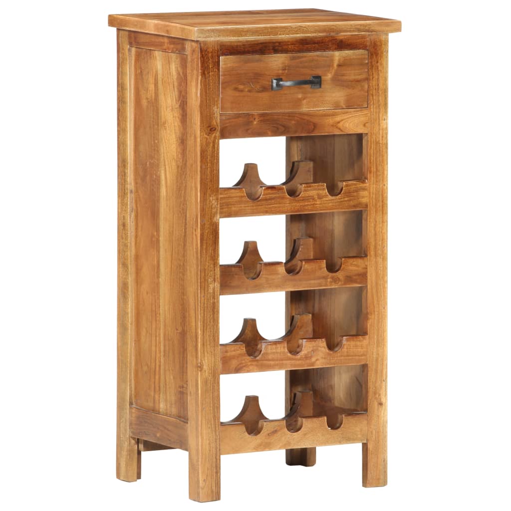 Botellero De Madera Maciza De Acacia 40X30X80 Cm