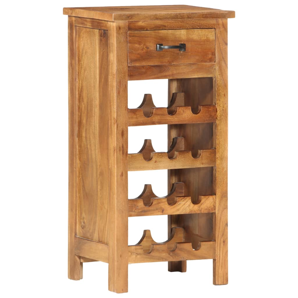 Botellero De Madera Maciza De Acacia 40X30X80 Cm