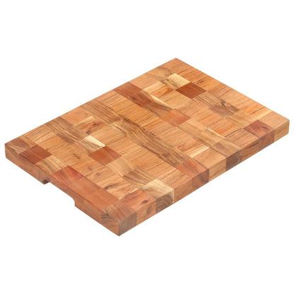 Tabla De Cortar De Madera Maciza De Acacia 50X34X3,8 Cm