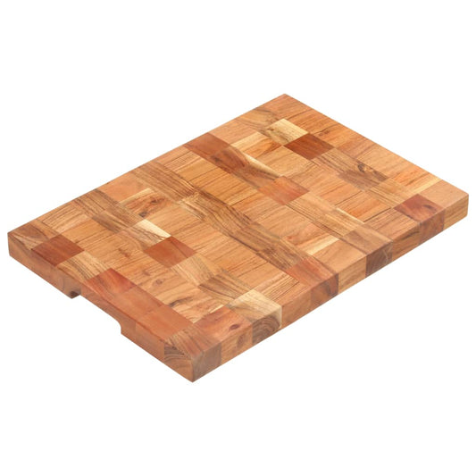 Tabla De Cortar De Madera Maciza De Acacia 50X34X3,8 Cm