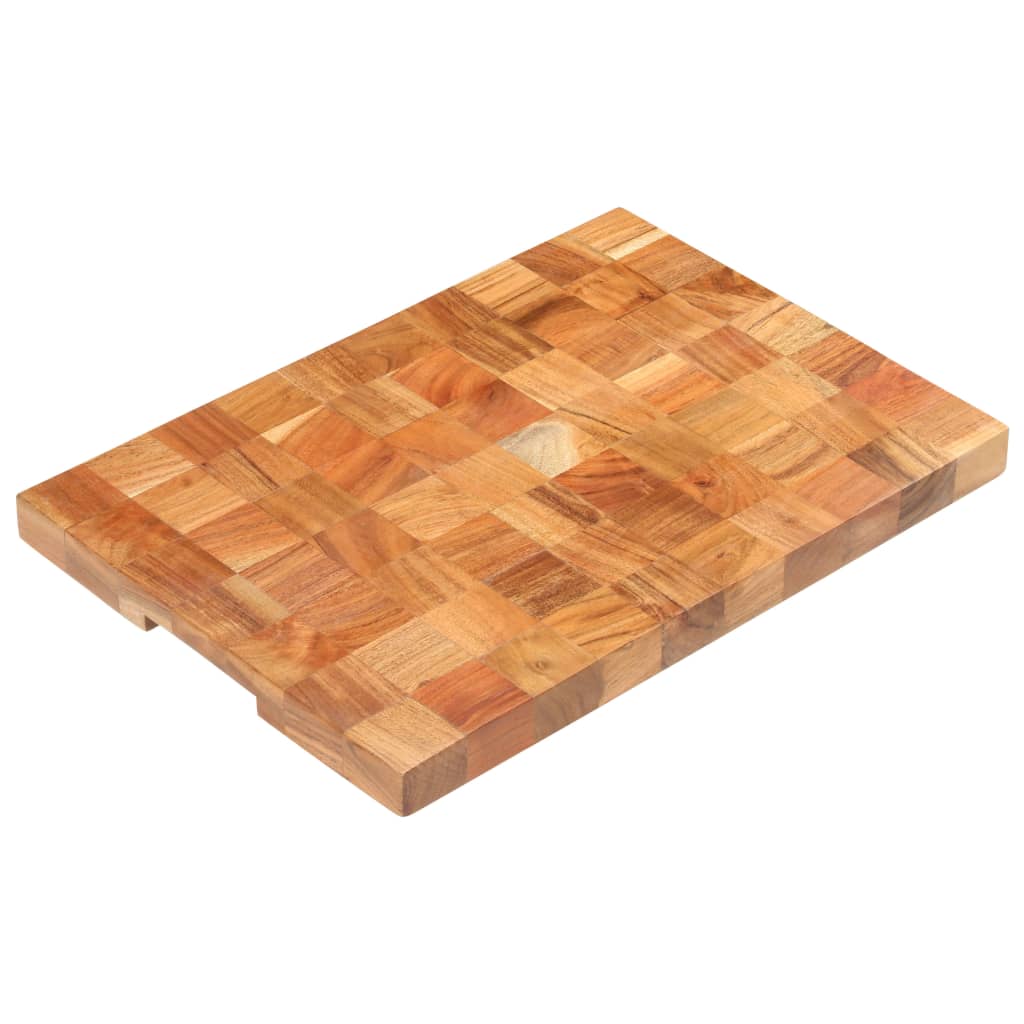 Tabla De Cortar De Madera Maciza De Acacia 50X34X3,8 Cm