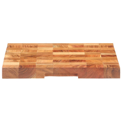 Tabla De Cortar De Madera Maciza De Acacia 50X34X3,8 Cm