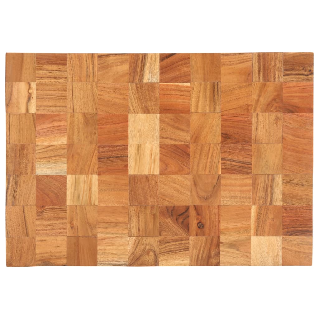 Tabla De Cortar De Madera Maciza De Acacia 50X34X3,8 Cm