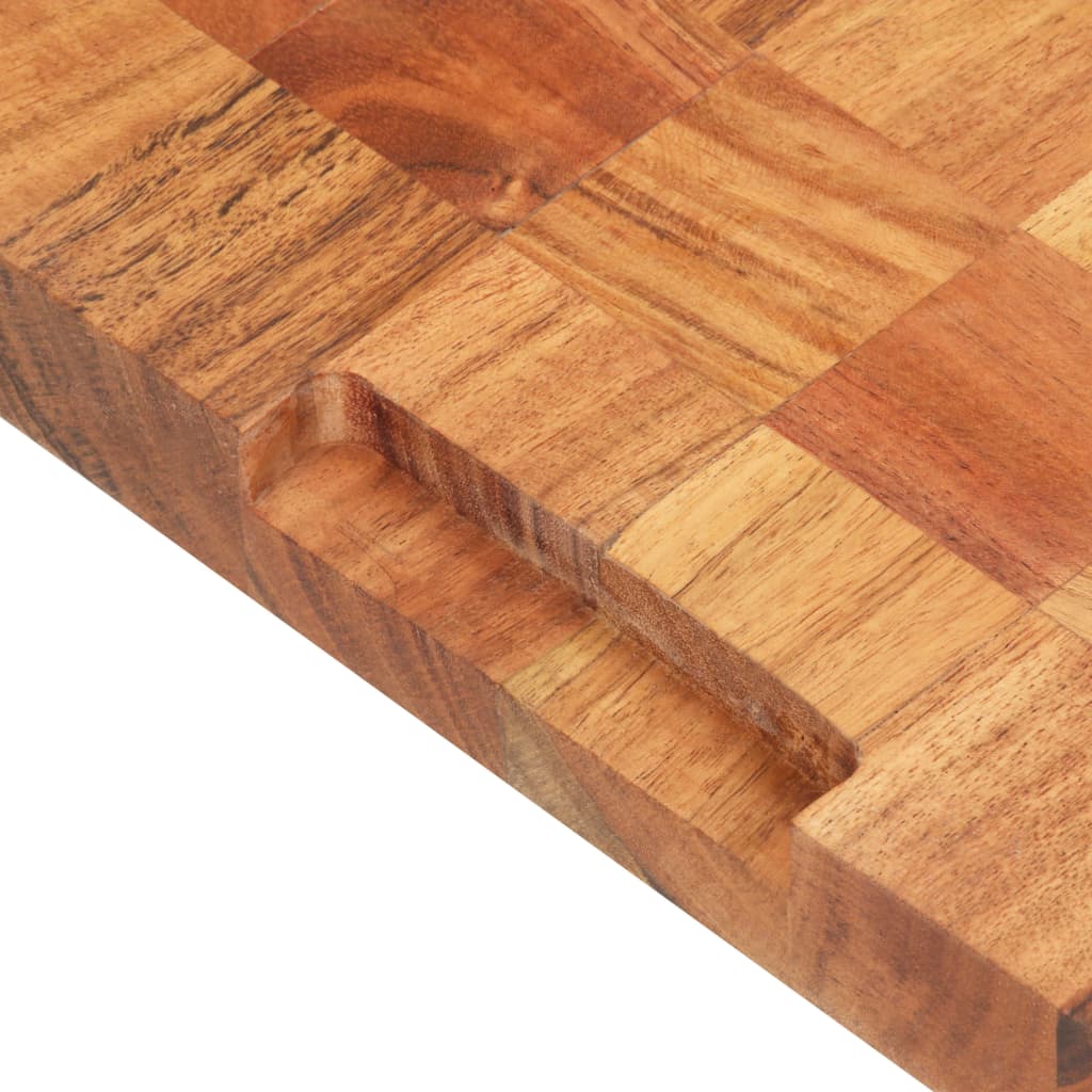 Tabla De Cortar De Madera Maciza De Acacia 50X34X3,8 Cm