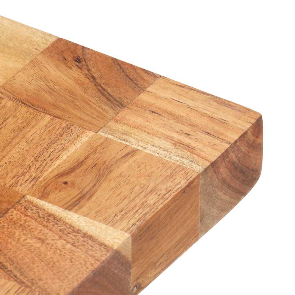 Tabla De Cortar De Madera Maciza De Acacia 50X34X3,8 Cm