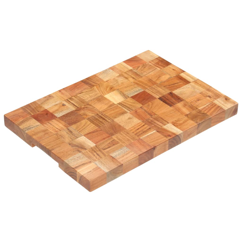 Tabla De Cortar De Madera Maciza De Acacia 50X34X3,8 Cm