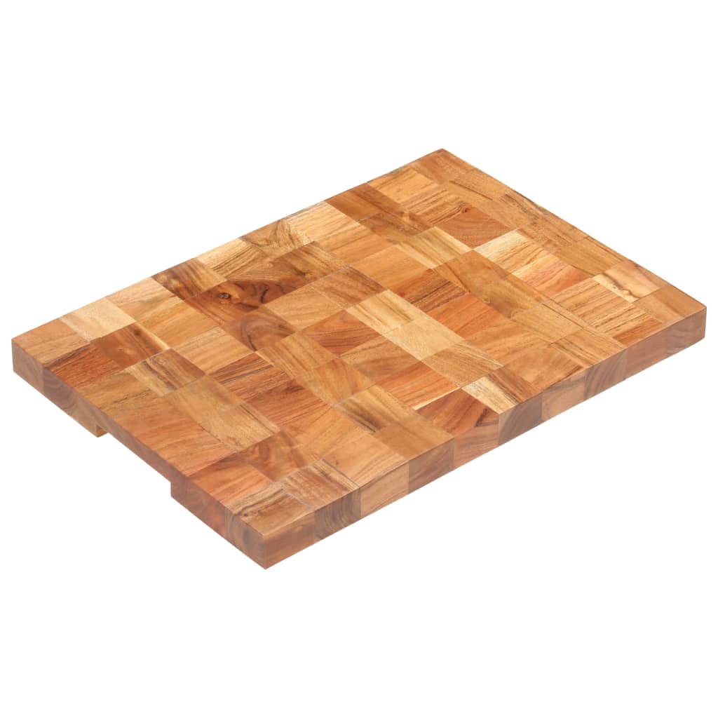 Tabla De Cortar De Madera Maciza De Acacia 50X34X3,8 Cm