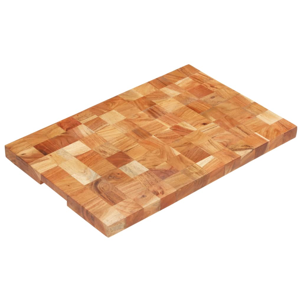 Tabla De Cortar De Madera Maciza De Acacia 50X34X3,8 Cm