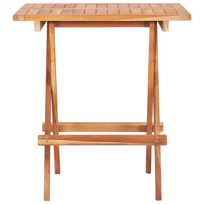 Mesa Plegable De Bistró De Madera Maciza De Teca 60X60X65 Cm