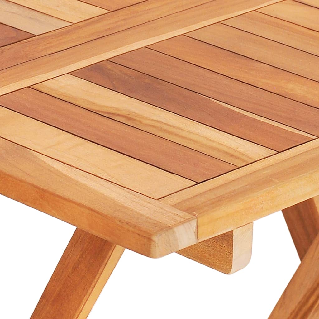 Mesa Plegable De Bistró De Madera Maciza De Teca 60X60X65 Cm