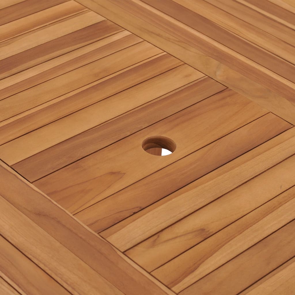 Mesa De Jardín De Madera De Teca Maciza