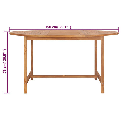Mesa De Jardín De Madera De Teca Maciza