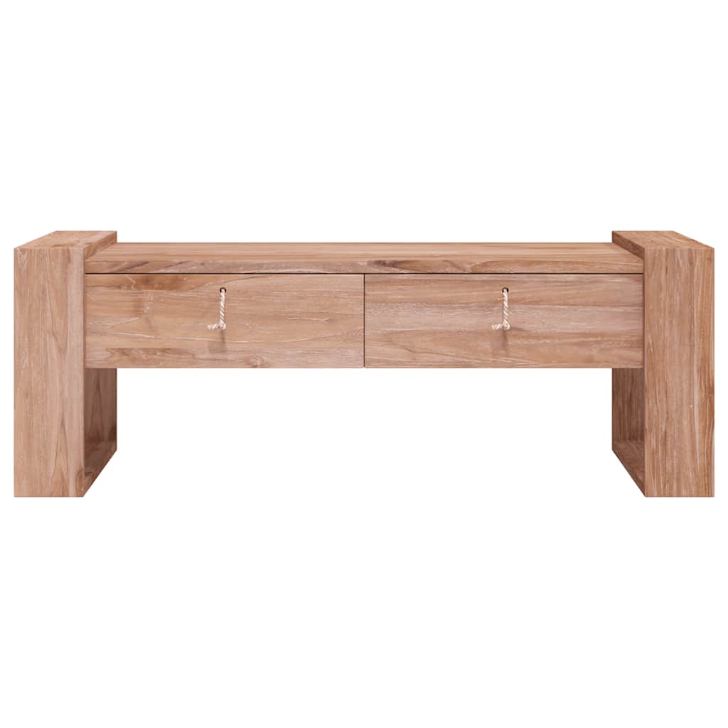 Mesa De Centro De Madera Maciza De Teca 110X60X40 Cm