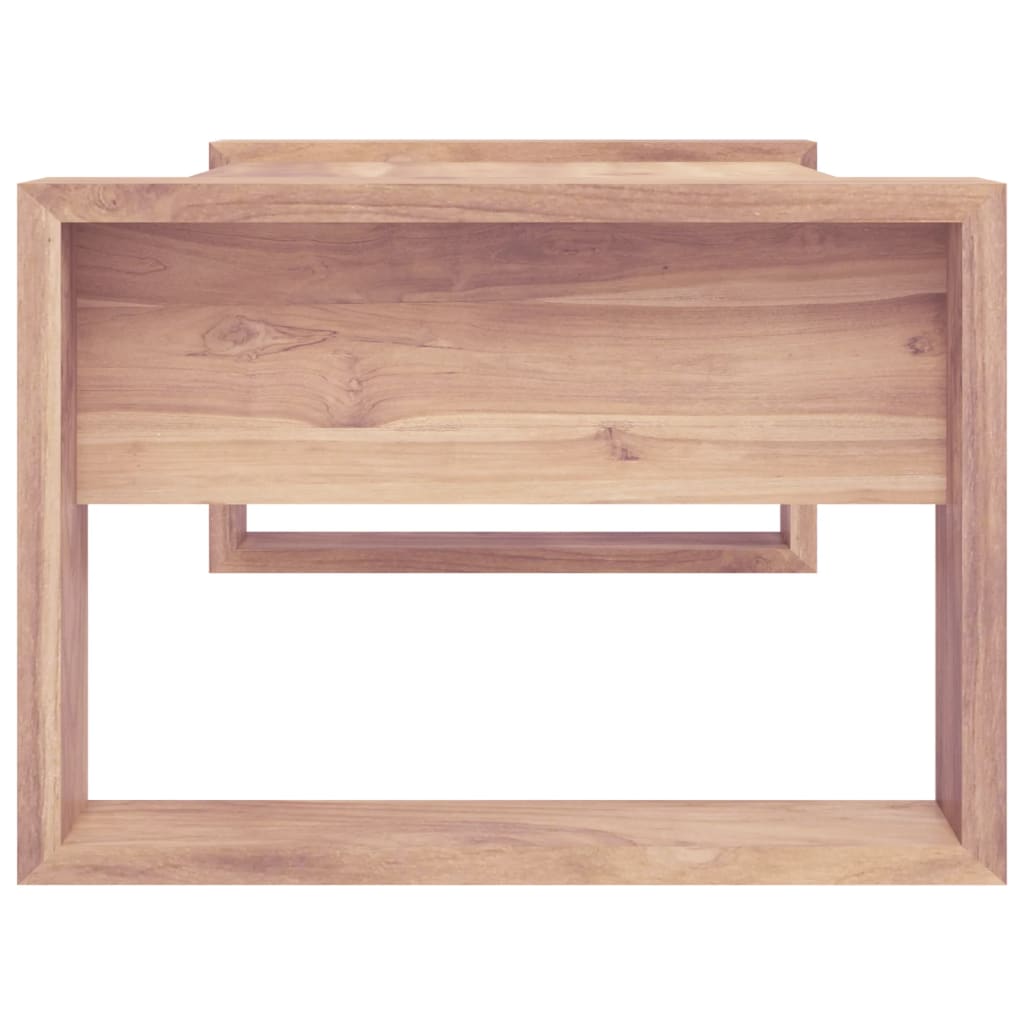 Mesa De Centro De Madera Maciza De Teca 110X60X40 Cm