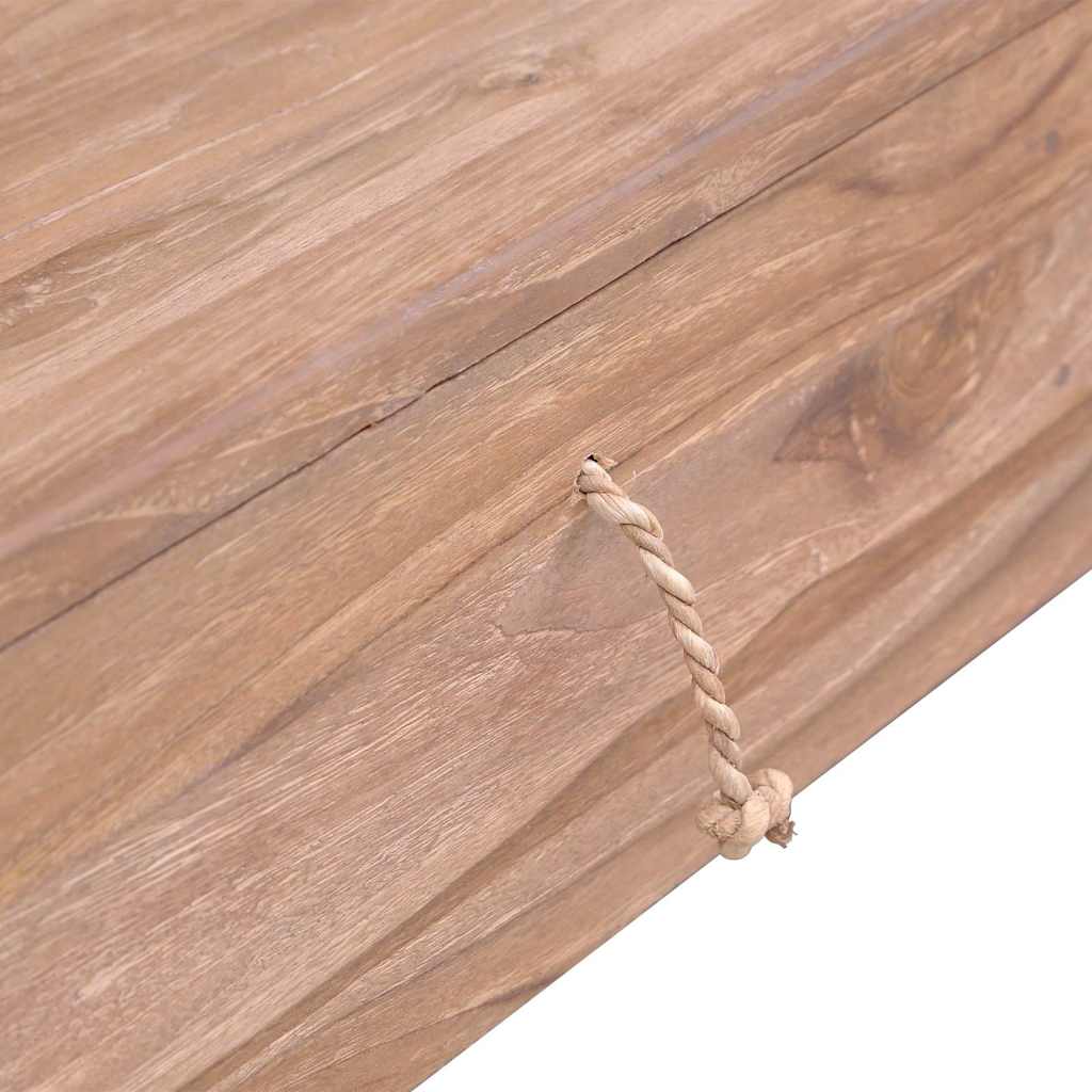Mesa De Centro De Madera Maciza De Teca 110X60X40 Cm