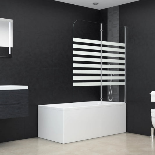 Mampara De Ducha De Vidrio Templado A Rayas 120X140 Cm