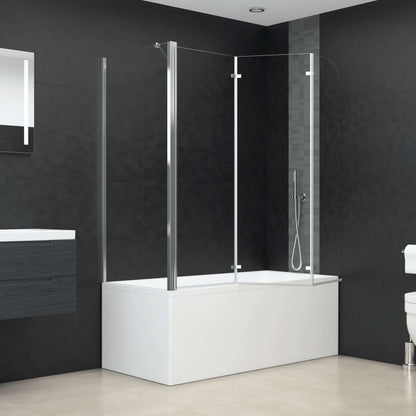 Mampara De Ducha De Vidrio Templado Transparente 120X69X130 Cm