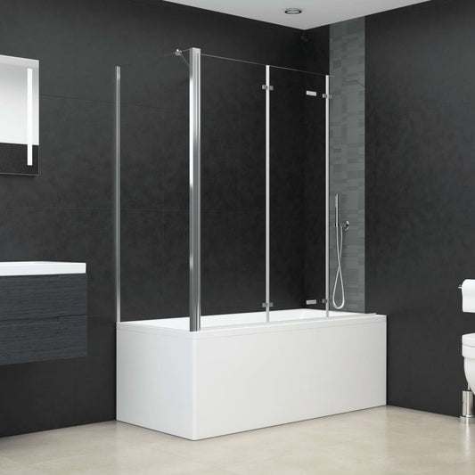 Mampara De Ducha De Vidrio Templado Transparente 120X69X130 Cm