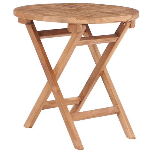 Mesa De Jardín Plegable Madera Maciza De Teca 45 Cm