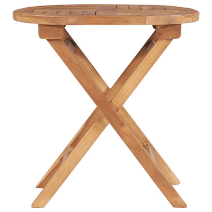 Mesa De Jardín Plegable Madera Maciza De Teca 45 Cm