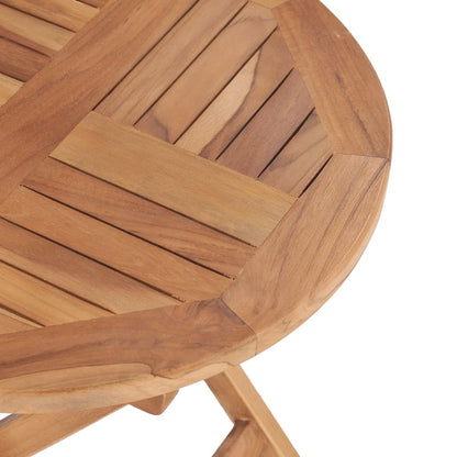 Mesa De Jardín Plegable Madera Maciza De Teca 45 Cm