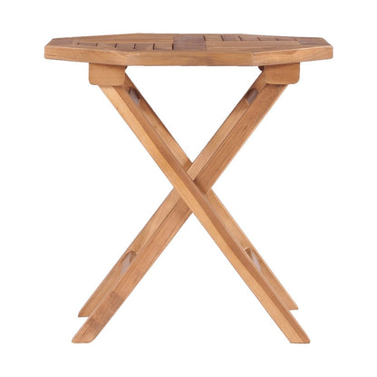 Mesa De Jardín Plegable Madera Maciza De Teca 45X45X45 Cm