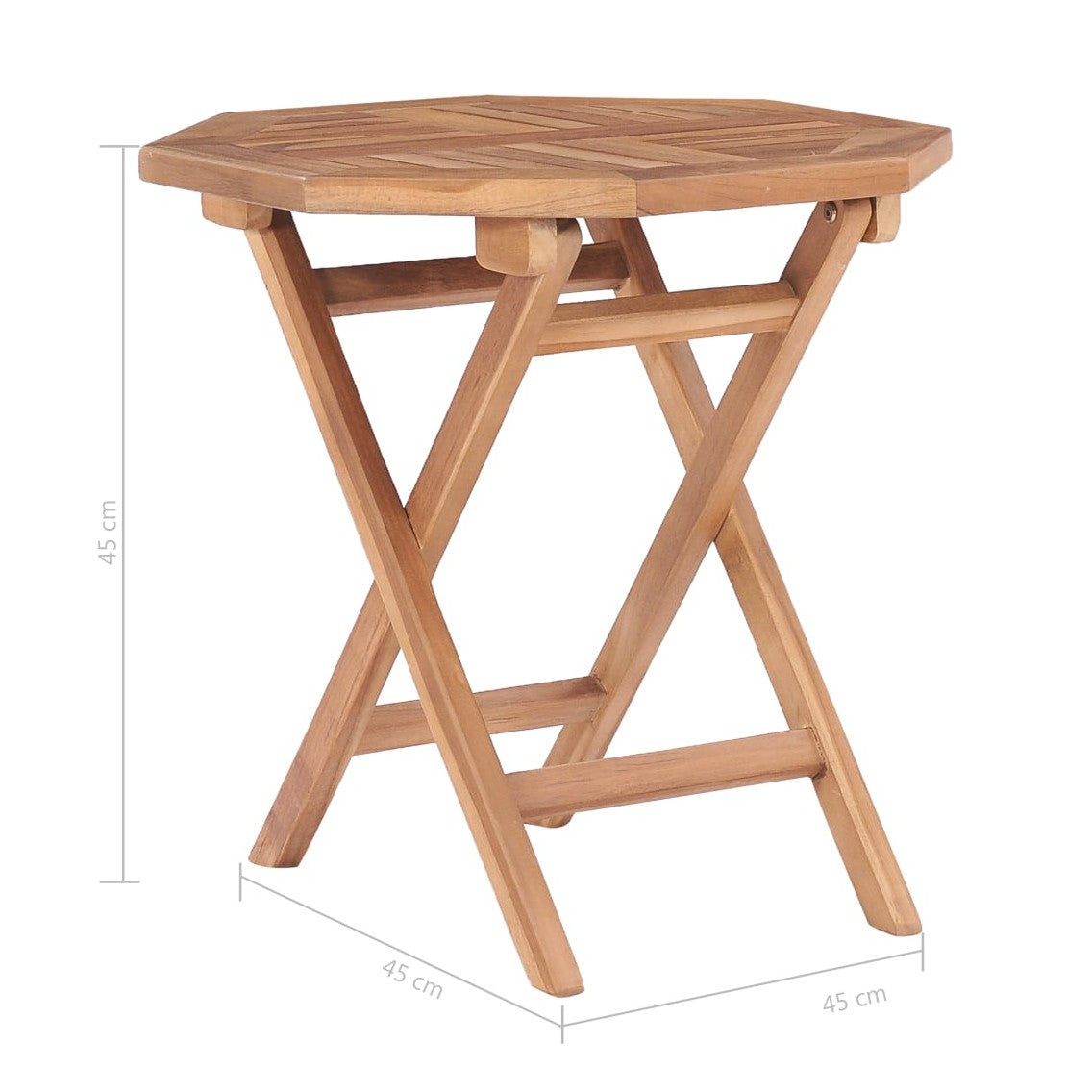 Mesa De Jardín Plegable Madera Maciza De Teca 45X45X45 Cm