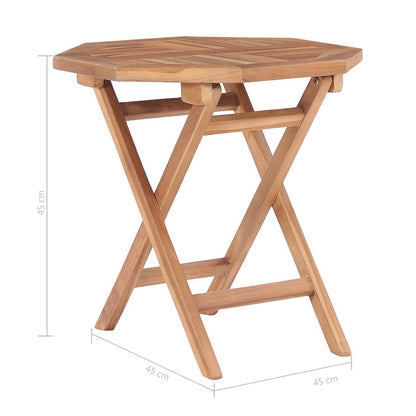 Mesa De Jardín Plegable Madera Maciza De Teca 45X45X45 Cm