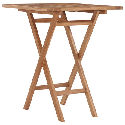 Mesa Plegable De Jardín Madera Maciza De Teca 60X60X75 Cm