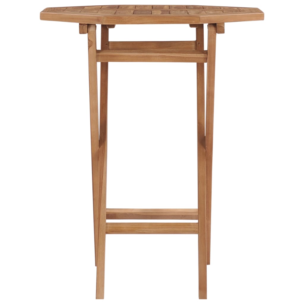 Mesa Plegable De Jardín Madera Maciza De Teca 60X60X75 Cm