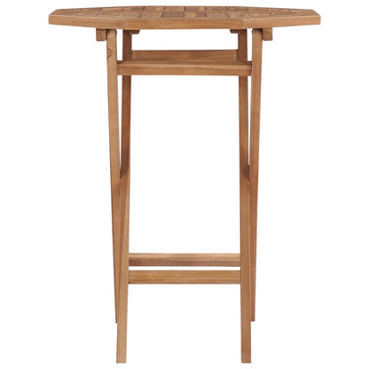 Mesa Plegable De Jardín Madera Maciza De Teca 60X60X75 Cm