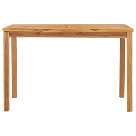 Mesa De Comedor Para Jardín Madera Maciza De Teca 120X70X77 Cm