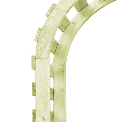 Pérgola De Jardín Madera De Pi Impregnada 130X60X230 Cm
