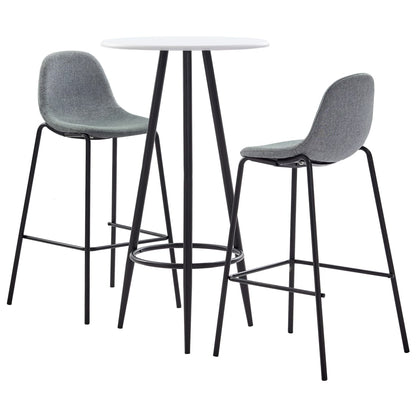 Juego De Mesa Alta Y Taburetes 3 Piezas Tela
