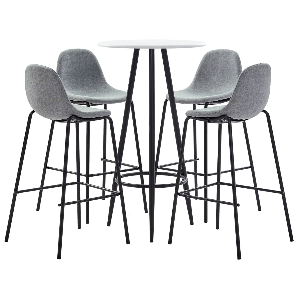 Juego De Mesa Alta Y Taburetes 3 Piezas Tela