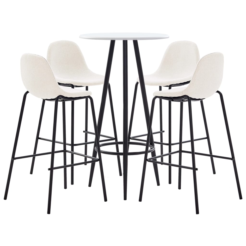 Juego De Mesa Alta Y Taburetes 3 Piezas Tela