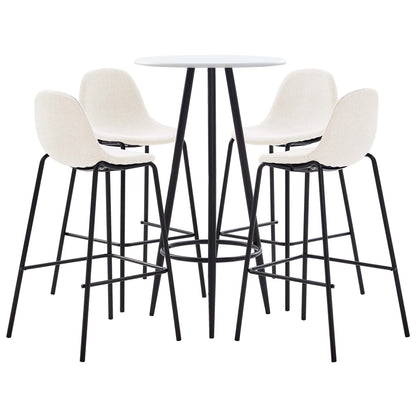 Juego De Mesa Alta Y Taburetes 3 Piezas Tela