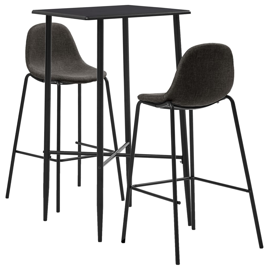 Juego De Mesa Alta Y Taburetes 3 Piezas Tela