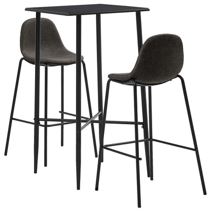 Juego De Mesa Alta Y Taburetes 3 Piezas Tela