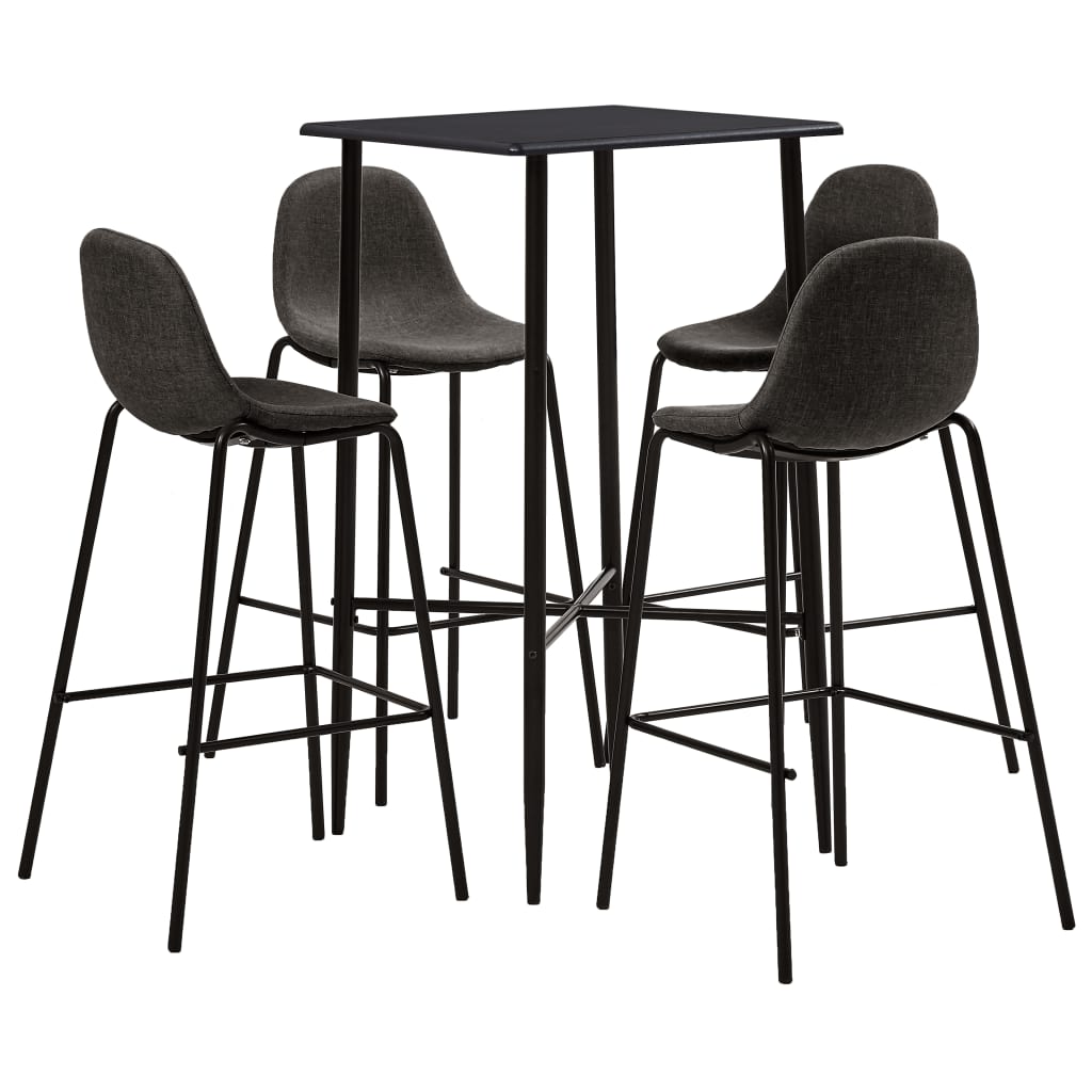Juego De Mesa Alta Y Taburetes 3 Piezas Tela