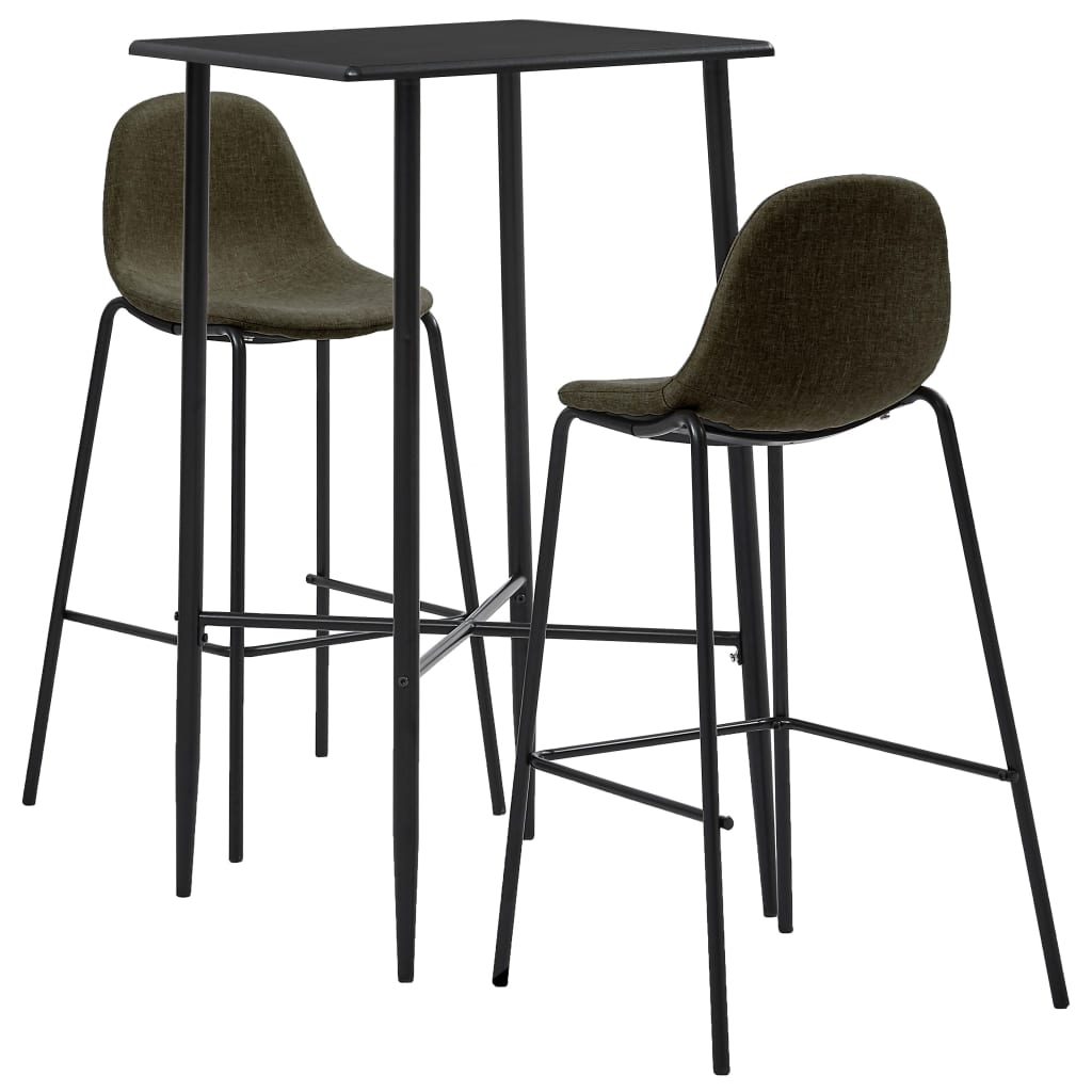 Juego De Mesa Alta Y Taburetes 3 Piezas Tela