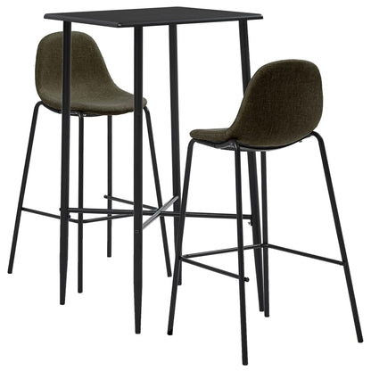 Juego De Mesa Alta Y Taburetes 3 Piezas Tela