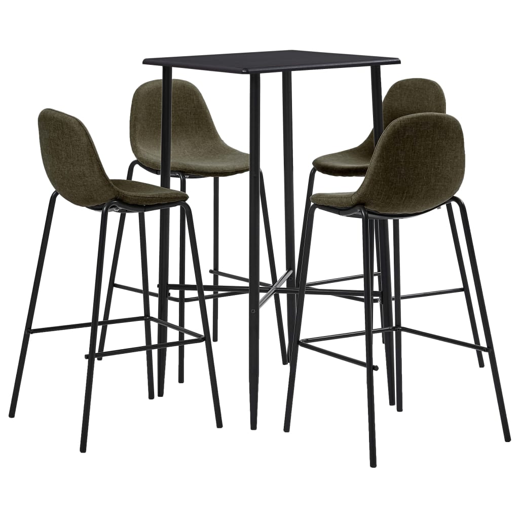 Juego De Mesa Alta Y Taburetes 3 Piezas Tela