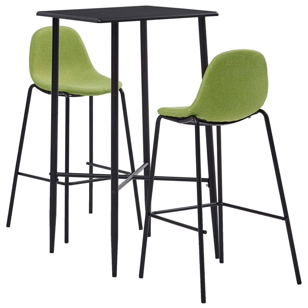Juego De Mesa Alta Y Taburetes 3 Piezas Tela