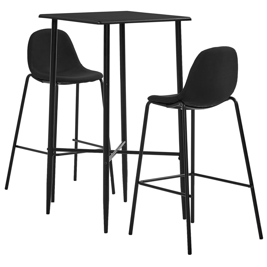 Juego De Mesa Alta Y Taburetes 3 Piezas Tela