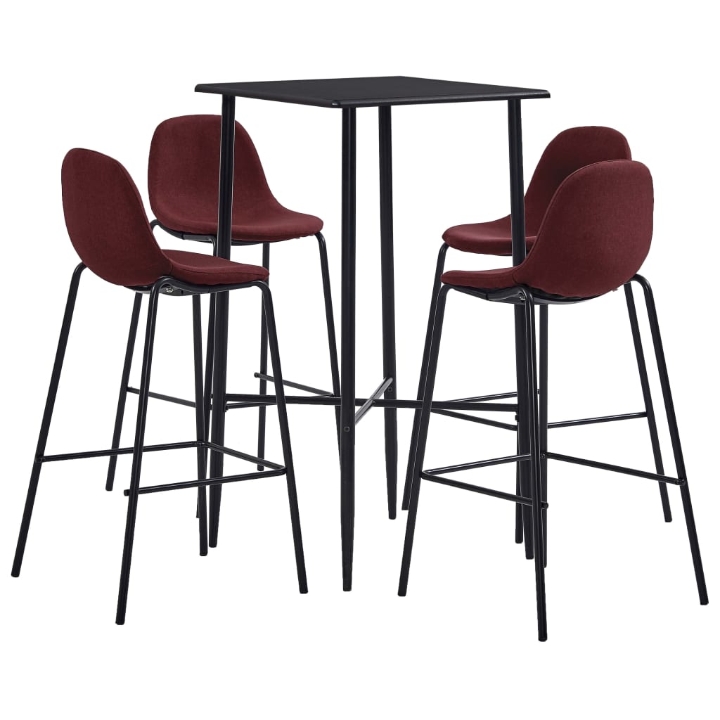 Juego De Mesa Alta Y Taburetes 3 Piezas Tela