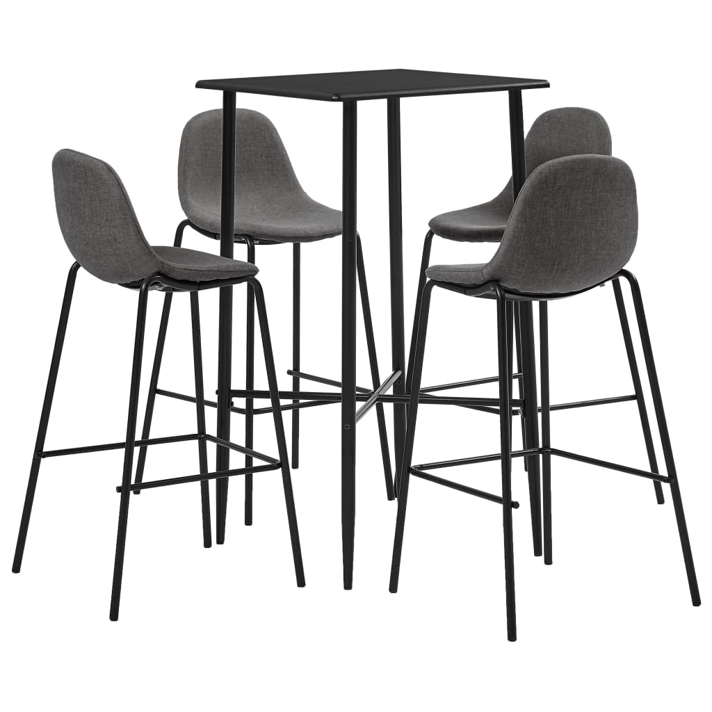 Juego De Mesa Alta Y Taburetes 3 Piezas Tela