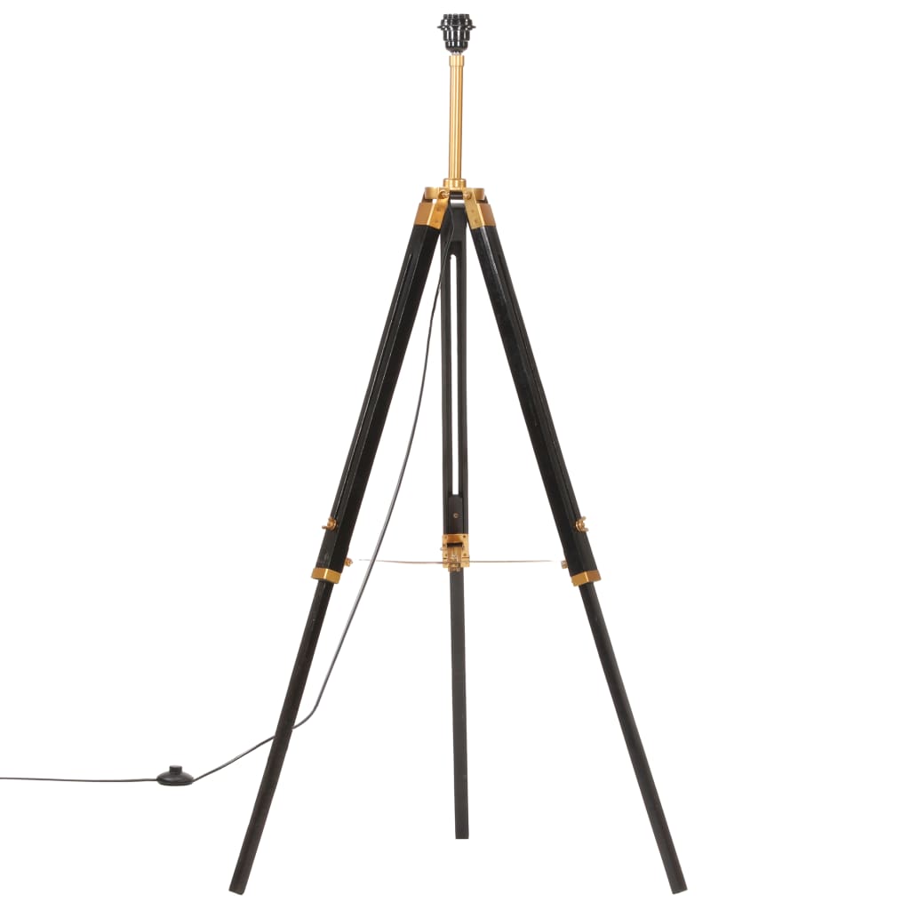 Lámpara De Trípode Madera Maciza De Teca 141 Cm