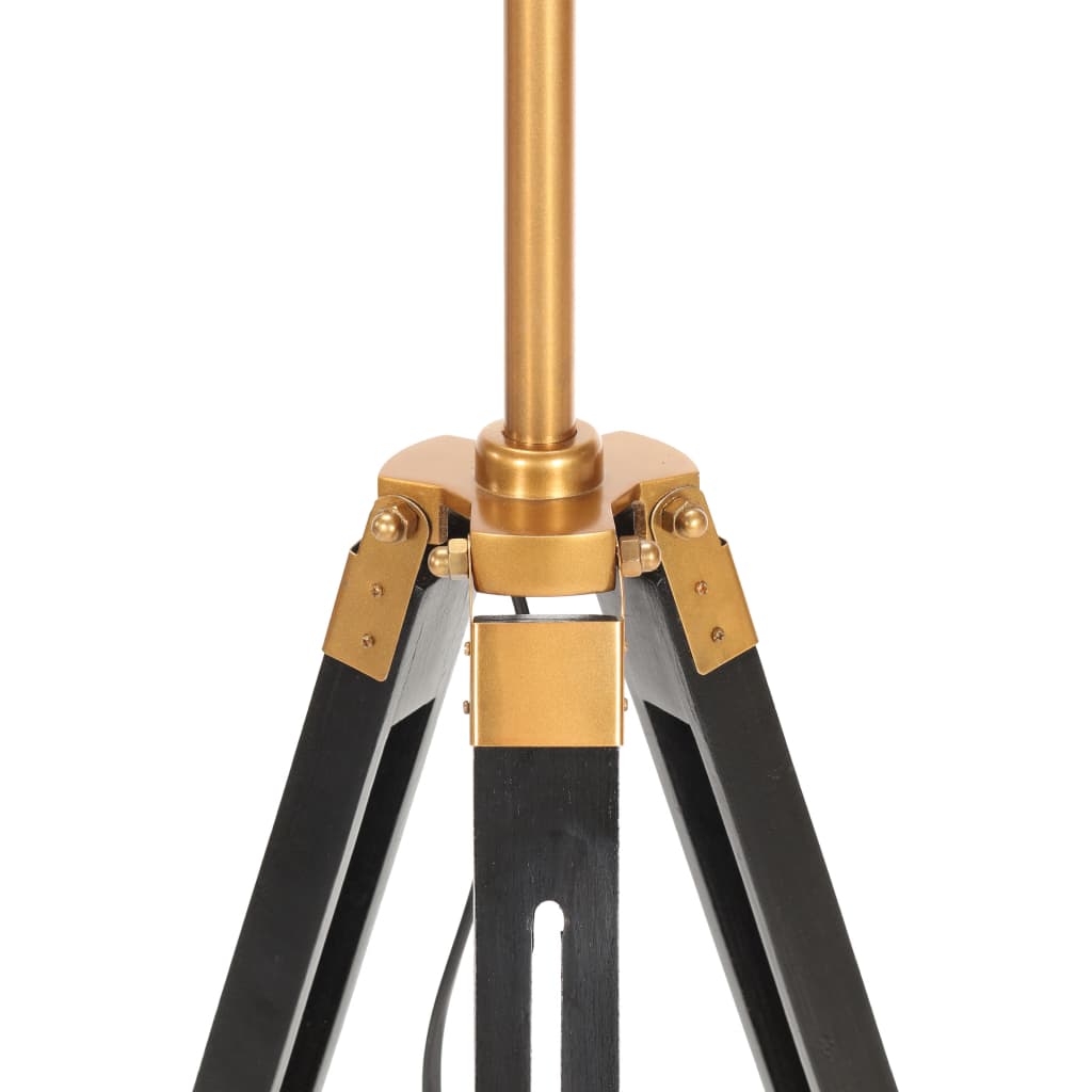 Lámpara De Trípode Madera Maciza De Teca 141 Cm
